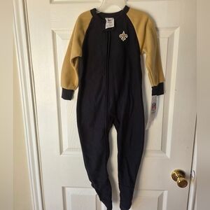 NFL New Orleans Saints 4T Sleep One Piece Black and Gold NWT Football